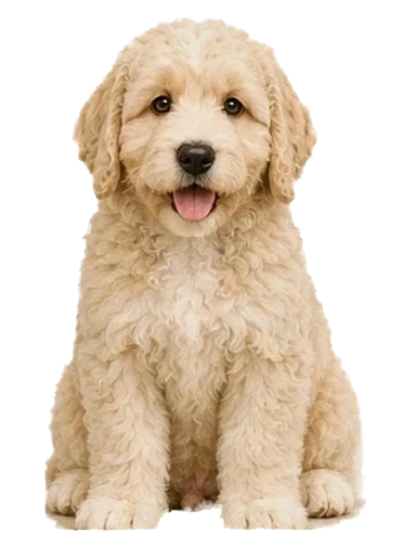 Cream / Beige curly-coated doodle colour example