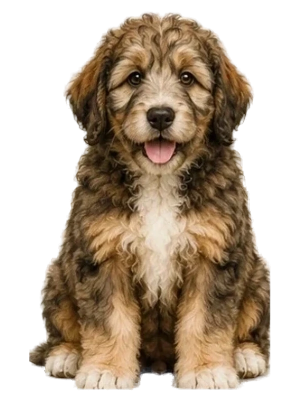 Sable curly-coated doodle colour example